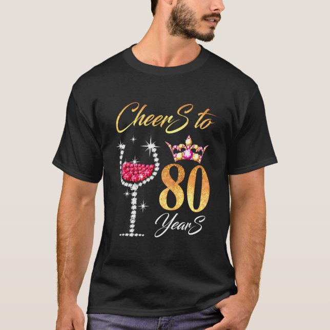 T-shirt Salutations À 80 Ans 80E Parfait Pour Anniv Anniv (Devant)