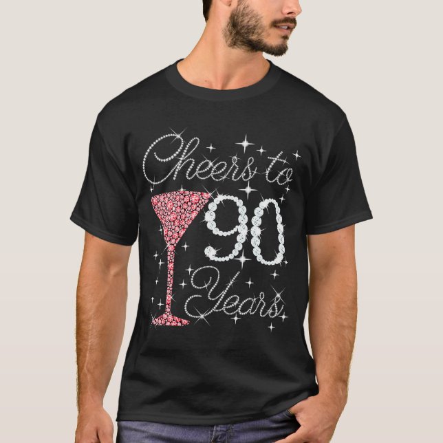 T-shirt Salutations à 90 ans heureux 90e anniversaire rein (Devant)