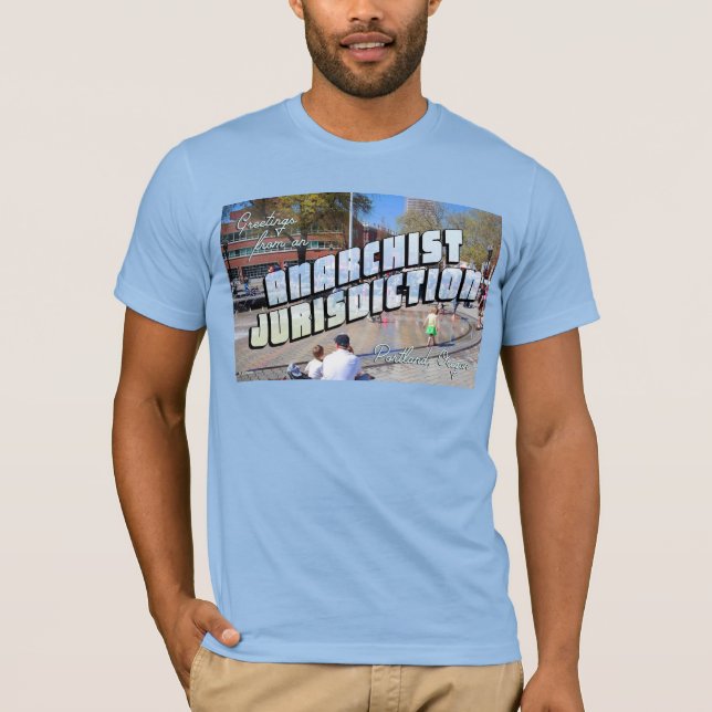 T-shirt Salutations de l'anarchiste Portland (Devant)
