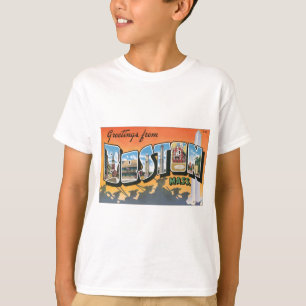 T-shirt Salutations de Massachusetts de Boston, cru
