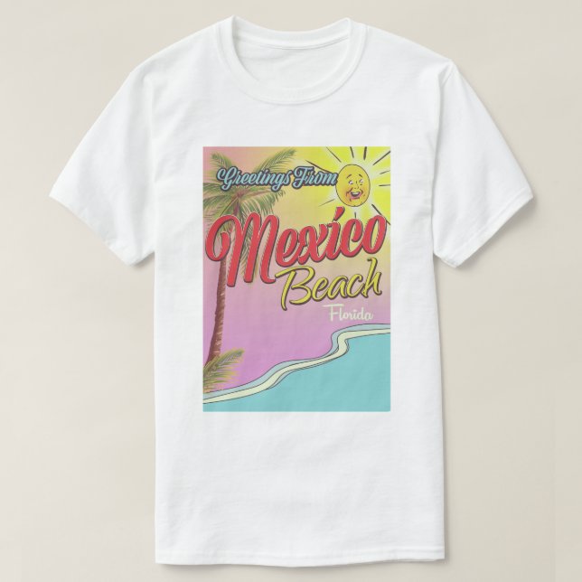 T-shirt Salutations De Mexico Beach Florida (Design devant)