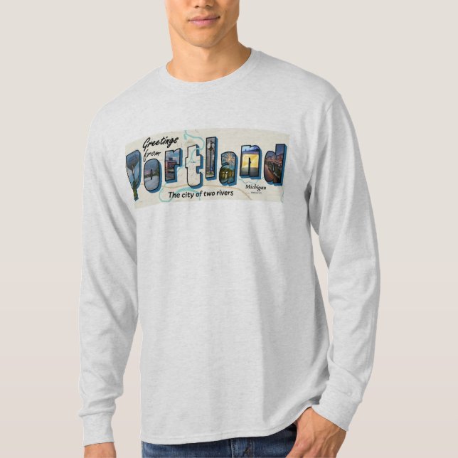 T-shirt Salutations de Portland Long Sleeve (Devant)