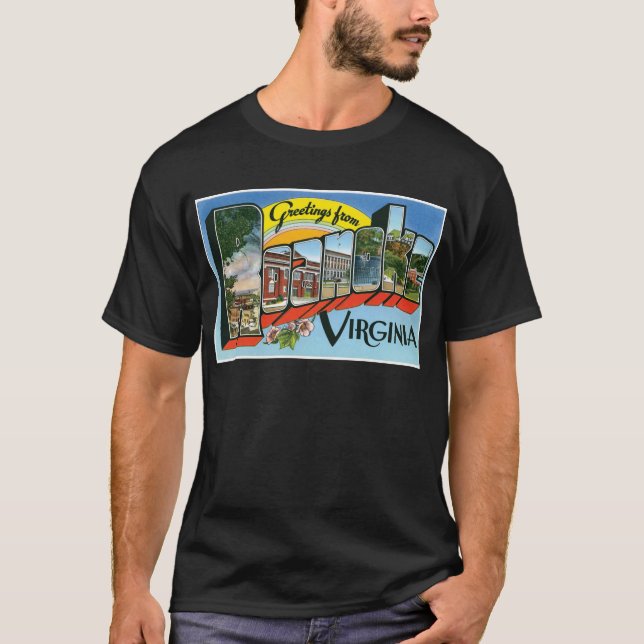 T-shirt Salutations de Roanoke, Virginie ! Carte postale r (Devant)