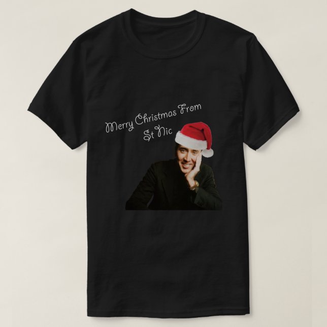T-shirt Salutations de St Nicolas Cage (Design devant)