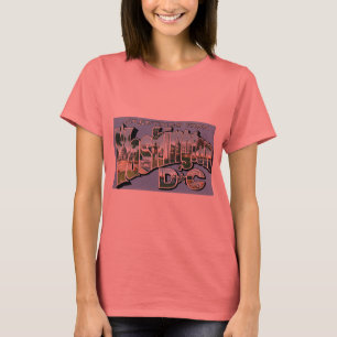 T-shirt Salutations de Washington D.C. ! Carte postale vin