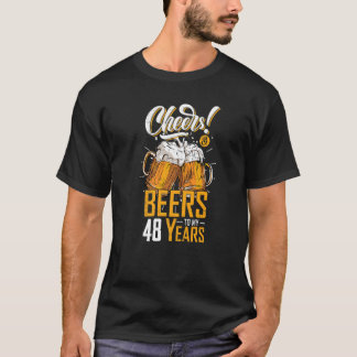 T-shirt Salutations Et Bières À 48 Ans 48E Anniversaire Dr