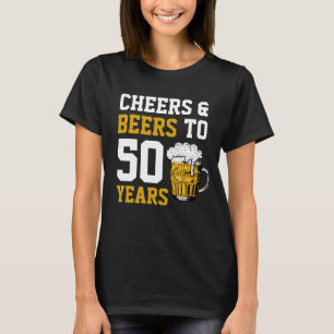 T-shirt Salutations et bières à 50 ans 50e anniversaire