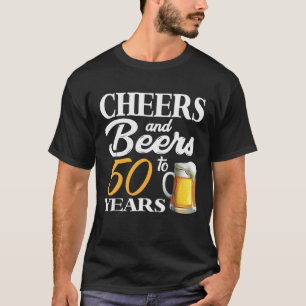 T-shirt Salutations Et Bières À 50 Ans 50E Anniversaire