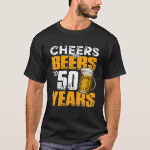 T-shirt Salutations Et Bières À 50 Ans Anniversaire Drôle