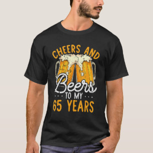 T-shirt Salutations Et Bières À 65 Ans 65E Anniversaire Po
