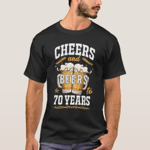 T-shirt Salutations Et Bières À 70 Ans Anniversaire Drunk