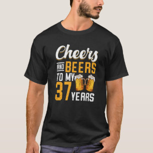 T-shirt Salutations Et Bières À Mes 37 Ans 37e Anniversair