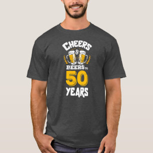 T-shirt Salutations et bières à mes 50 ans Anniversaire de