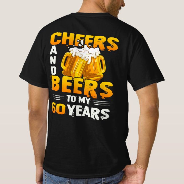 T-shirt Salutations Et Bières À Mes 60 Ans 60e Anniversair (Dos)