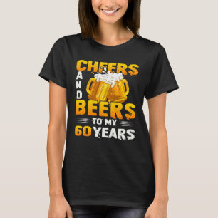 T-shirt Salutations Et Bières À Mes 60 Ans 60e Anniversair