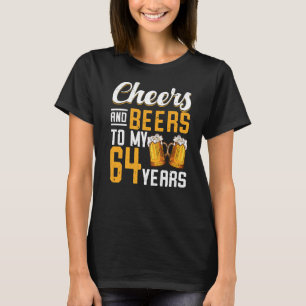T-shirt Salutations Et Bières À Mes 64 Ans 64ème Anniversa