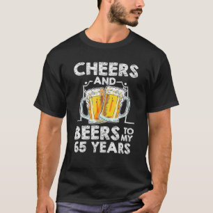 T-shirt Salutations Et Bières À Mes 65 Ans 65e Anniversair