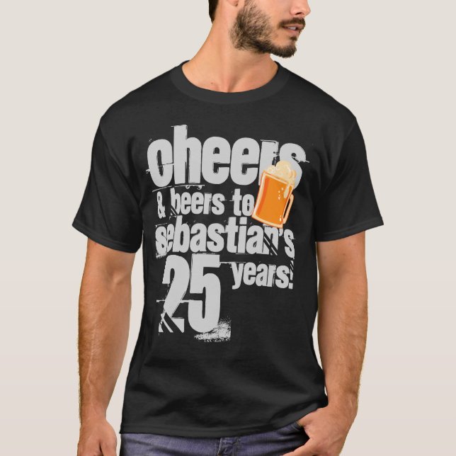T-shirt Salutations et bières Anniversaire personnalisé (Devant)