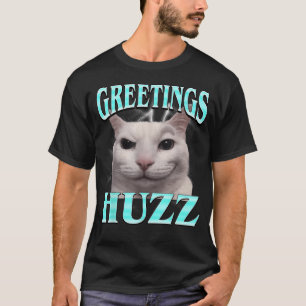 T-shirt Salutations Huzz Chat Drôle Drôle Chat