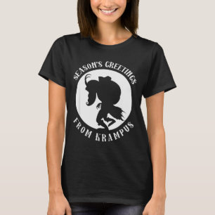T-shirt Salutations Indociles de Krampus Vêtements de Noël