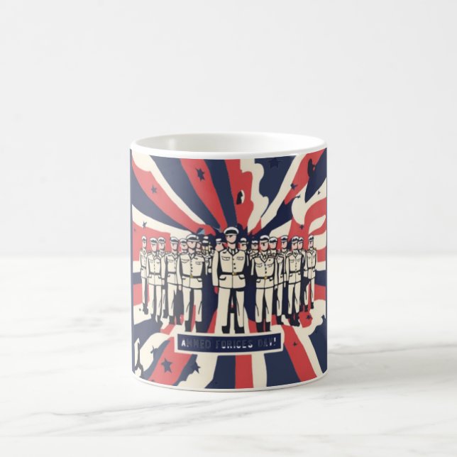 T - Shirt "Salute to Service: Happy Armed Forces D Kaffeetasse (Mittel)