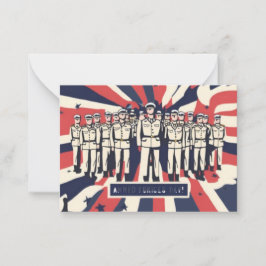 T - Shirt "Salute to Service: Happy Armed Forces D Mitteilungskarte