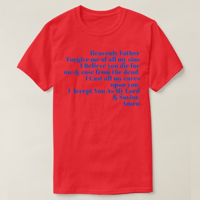 T-shirt Salvation Prayer (Design devant)