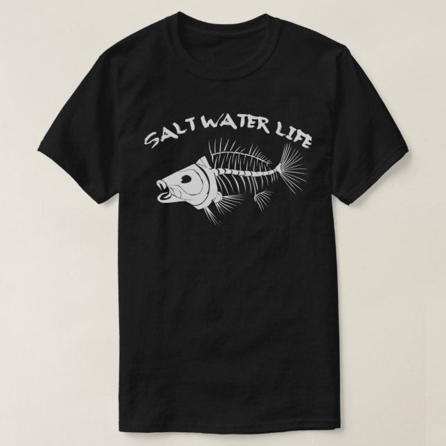 T-shirt Salzwasser Meer Salz Angeln Fisch Wasser Geschenk (Design devant)