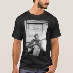 T-shirt Sam Cooke Jouer Poster De Guitare