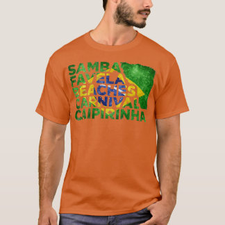 T-shirt Samba Favela Plages Carnaval Caipirinha Brésil f