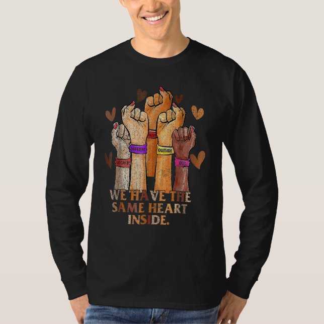 T-shirt Same Heart Black History Month BLM Melanin Pride W (Devant)