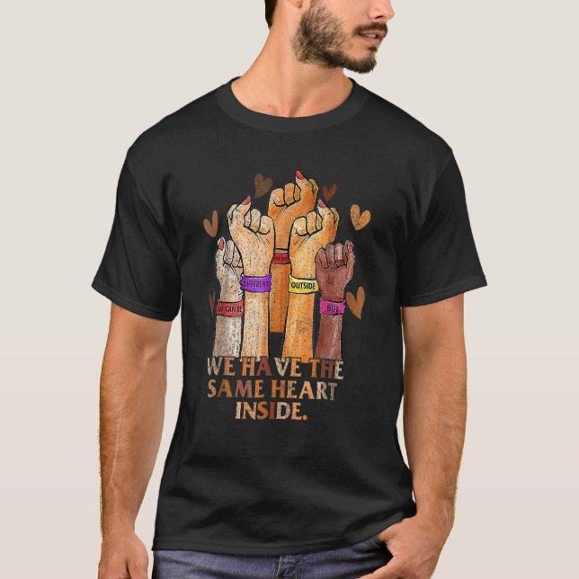 T-shirt Same Heart Black History Month BLM Melanin Pride W (Devant)