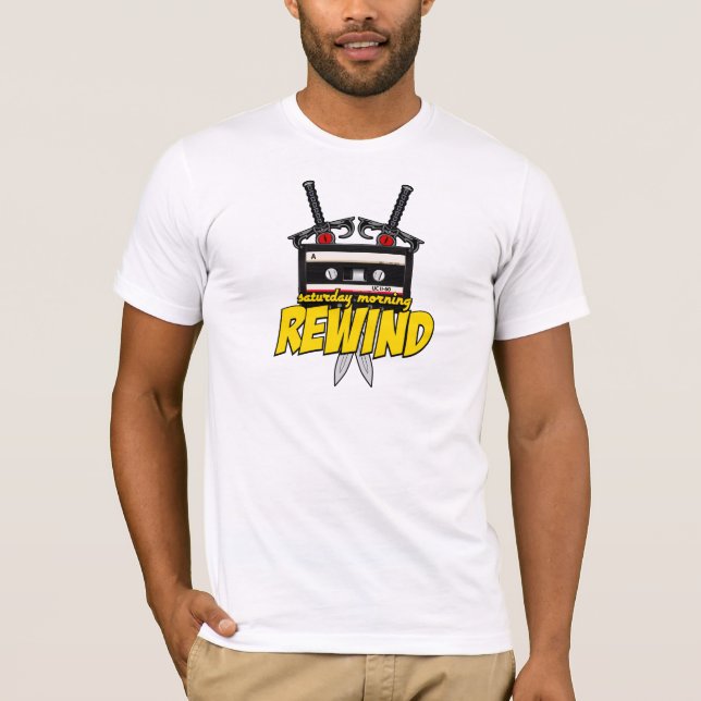 T-shirt Samedi matin rebobinage (bande dessinée (Devant)