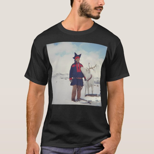 T-shirt Sami Et Reindee Sur Magerya Norvège (Devant)