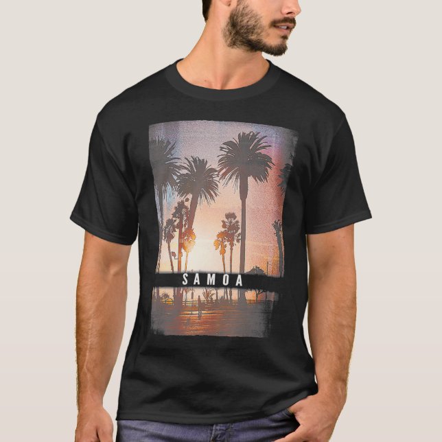 T-shirt Samoa Polynesian Beach Hommes Femmes Jeunes Enfant (Devant)