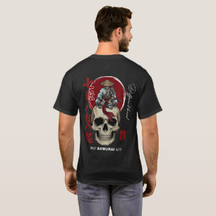 T-Shirt Samouraï Crâne – Guerrier Japonais Sombre