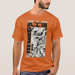 T-shirt Samouraï japonais avec Cool Kanji Japon Manga Kata