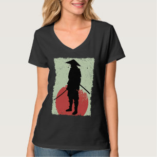 T-shirt Samouraï Rétro Vintage Guerrier Japonais Swordsman
