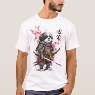 T-shirt Samouraï Shih Tzu � Chien Guerrier Épique