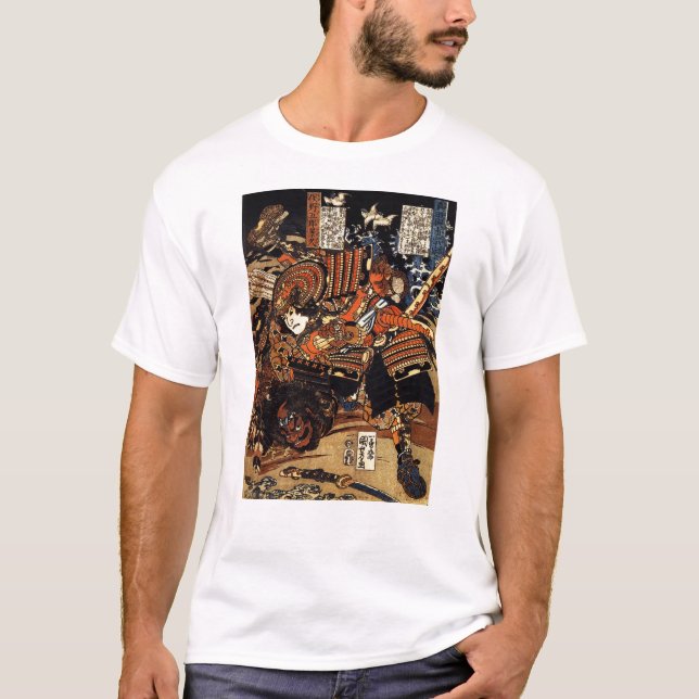 T-shirt Samouraïs dans le combat, circa 1800's (Devant)