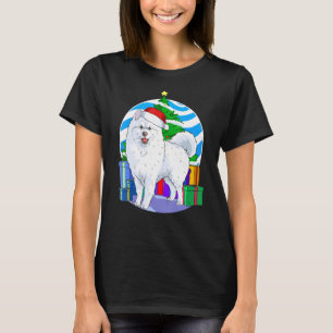T-shirt Samoyed Chien Père Noël Décor Arbre de Noël