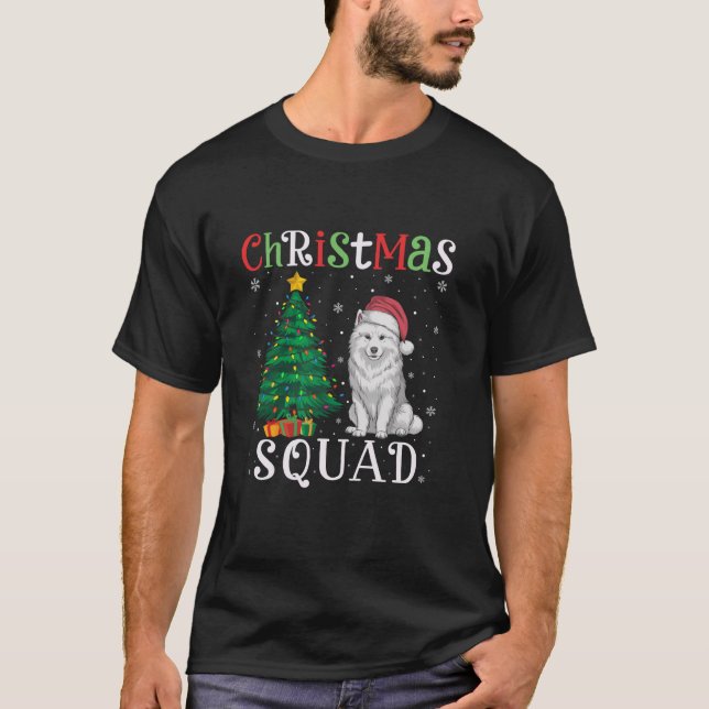 T-shirt Samoyed Chien Squad Garçons Filles Enfants Arbre d (Devant)