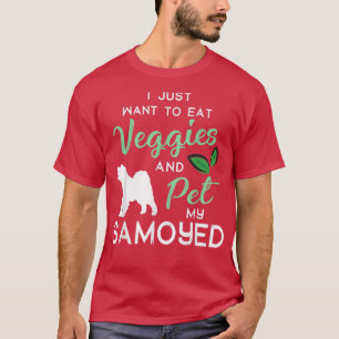 T-shirt Samoyed Funny Vegan Amoureux des chiens propriétai
