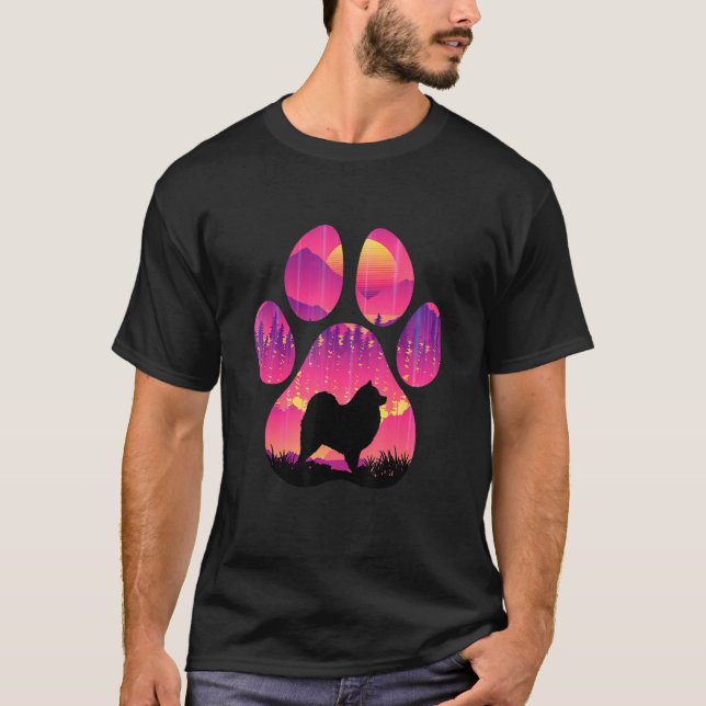 T-shirt Samoyed Paw Mom Dad Dog  Women Men (Devant)