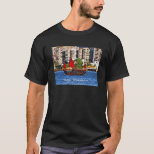 T-shirt Sampan de Hong Kong la perle de l'Orient