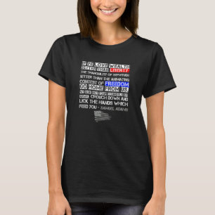 T-shirt Samuel Adams, Patriote Américain, Cite Liberté Et
