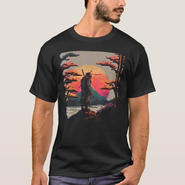 T-shirt Samurai Art 18 bits (Devant)