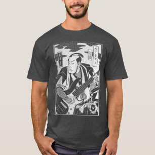 T-shirt Samurai Bassist Player Rock Guitar Samurai  (2)