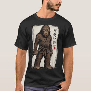 T-shirt Samurai Bigfoot Art japonais Anime Hommes Drôle