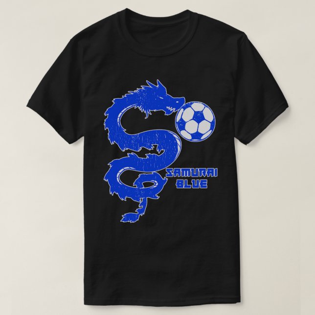T-shirt SAMURAI BLUE Japon Soccer (Design devant)